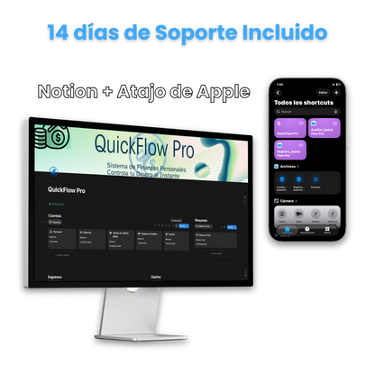 Finanzas Personales: Plantilla Notion y Atajo Apple