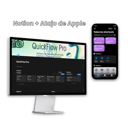 Finanzas Personales: Plantilla Notion y Atajo Apple